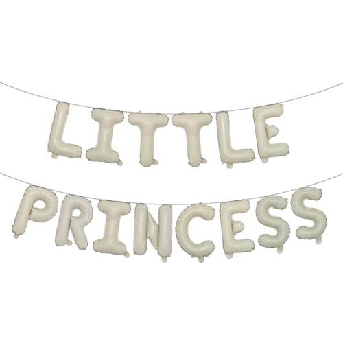Little Princess Baby Shower Decoration - Welcome Princess Balloon Banner Gender Reveal & Girl's Birthday Party Supplies for Birthday & Kids' Party (Little Princess Cream) von RUIANSI