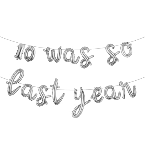 Luftballonbanner zum 11. Geburtstag, mehrfarbig, Aufschrift "10 Was So Last Year", Party-Dekoration, Zubehör und Gastgeschenke, Dekoration zum 11. Hochzeitstag, 10 Was, so letztes Jahr, Silber Luftballonbanner zum 11. Geburtstag, mehrfarbig, Aufschrift "10 Was So Last Year", Party-Dekoration, Zubehör und Gastgeschenke, Dekoration zum 11. Hochzeitstag, 10 Was, so letztes Jahr, Silber von RUIANSI