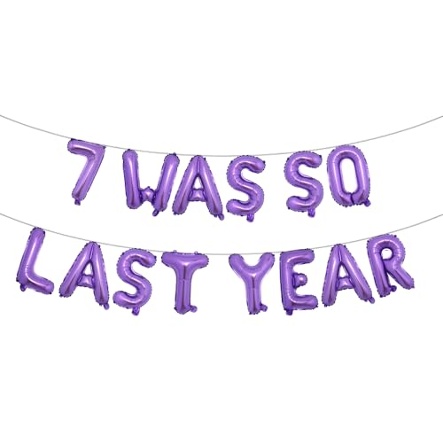 Luftballonbanner zum 8. Geburtstag, mehrfarbig, 7 Was so letztes Jahr, Party-Dekoration, Zubehör und Gastgeschenke, Dekoration zum 8. Hochzeitstag, Violett Luftballonbanner zum 8. Geburtstag, mehrfarbig, 7 Was so letztes Jahr, Party-Dekoration, Zubehör und Gastgeschenke, Dekoration zum 8. Hochzeitstag, Violett von RUIANSI