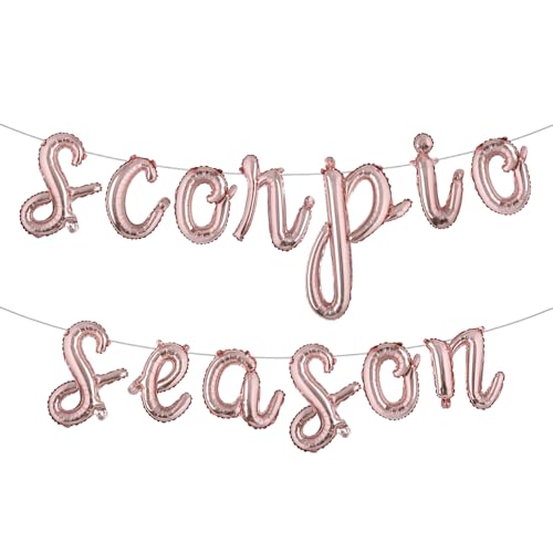 Skorpion-Saison, Sternzeichen-Geburtstagsbanner, Oktober November, Geburtstagsbanner, Sternzeichen, Horoskop, Astrologie, Geburtstagsparty-Dekorationen (L Skorpion-Saison, Roségold) von RUIANSI