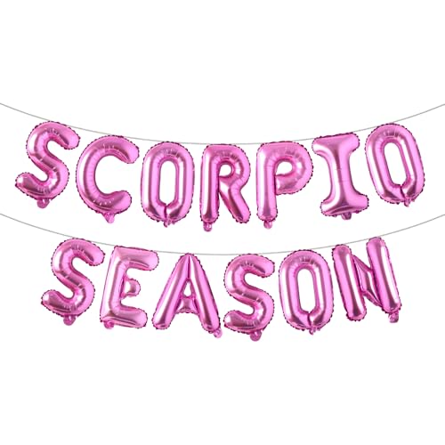 Skorpion-Saison, Sternzeichen-Geburtstagsbanner, Oktober November, Geburtstagsbanner, Sternzeichen, Horoskop, Astrologie, Geburtstagsparty-Dekorationen (Skorpion-Saison, Rosarot) von RUIANSI