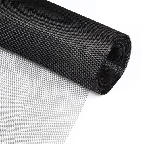 RUIBIFU Fliegengitter-Rollware, Fliegengitter extra stark 120 x 250 cm, Fliegennetz Fenster, schwarzes Fiberglas-Fliegengitter als Meterware, Fliegengitter-Ersatznetz beliebig zuschneidbar1 von RUIBIFU