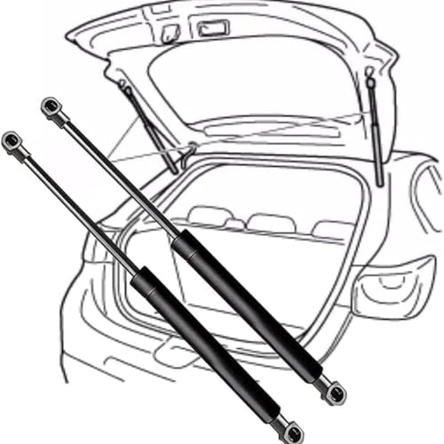 RUIDAM 2 Stück Auto Gasfeder Dämpfer Heckklappe für Mitsubishi Colt CZ3 Hatchback 2004-2012, Kofferraumdämpfer Auto-Gasdruckdämpfer Haubendämpfer Auto Kofferraum Autoteile von RUIDAM