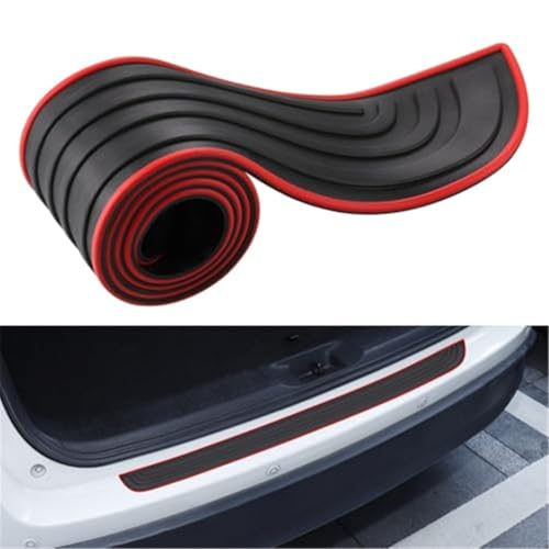 RUIDAM Auto Ladekantenschutz Folie für Mercedes GL 2013-2015 One Side with net, Auto Stoßstangenschutz Kofferraum HeckstoßStangenschutz Aufkleber Zubehör Kratzschutz,104cmx9cm-B/Red von RUIDAM