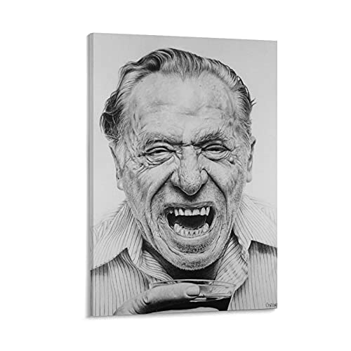 RUIFEN Charles Bukowski Poster Der Dichter, Wandbild, Gemälde, Poster, Kunstwerke, Schlafzimmer, Wohnzimmer, Dekoration, 20 x 30 cm von RUIFEN
