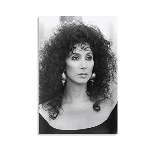 RUIFEN Cher Poster American Songstress Poster Wandkunst Malerei Leinwand Geschenk Wohnzimmer Drucke Schlafzimmer Dekor Poster Kunstwerke 20 × 30 cm von RUIFEN