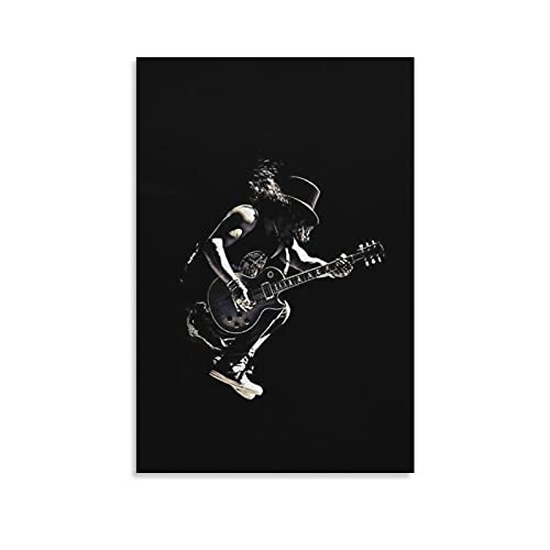 RUIFEN Slash American Rock Poster, Wandkunst, Kunstdruck, Leinwandbild, moderne Dekoration, Poster, gerahmt/ungerahmt 40 x 60 cm von RUIFEN