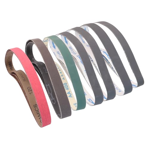Schleifbänder für Messerschärfsortiment, je 3 Stück 120, 240, 400, 600, 800, 1000, 1000, 1 x 76,2 cm Schleifbänder für Messer, Metallbearbeitung, Holz, 18 Stück von RUIHONGV