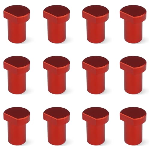 12 Stück Spannbacken zum Flachspannen I Aluminiumlegierung Bankklemme zum Flachspannen an allen Tischen mit 19-mm-Bohrungen (19mm, rot) von RUIITEN