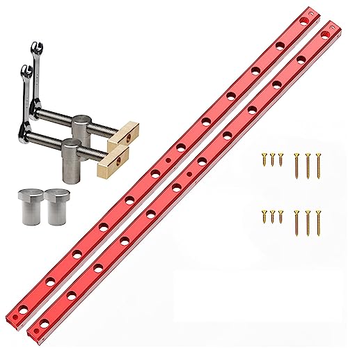 Holzbearbeitungs-Werkbank-Hilfswerkzeug-Set, 20 mm Werkbank, Hundeloch-Zubehör, Bank, Hunde, Desktop, schnell fixierte Clip-Klemme, Messingbefestigung, Schraubstock, DIY-Positionierungsbank von RUIITEN