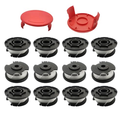 RUIITEN Ersatzspulen und Kappen für E inhell Rasentrimmer GE-CT 18/28 Li und GE-CT 18/28 Li TC (12 Spulen + 2 Kappen) von RUIITEN