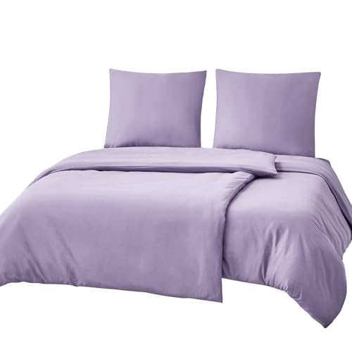 RUIKASI Bettwäsche 135x200 4teilig Purple - Lavendel Bettwäsche-Sets Oeko-TEX, 2 Bettbezüge 135x200cm + 2 Kissenbezüge 80x80cm mit Reißverschluss, Weich und Bügelfrei RUIKASI Bettwäsche 135x200 4teilig Purple - Lavendel Bettwäsche-Sets Oeko-TEX, 2 Bettbezüge 135x200cm + 2 Kissenbezüge 80x80cm mit Reißverschluss, Weich und Bügelfrei von RUIKASI