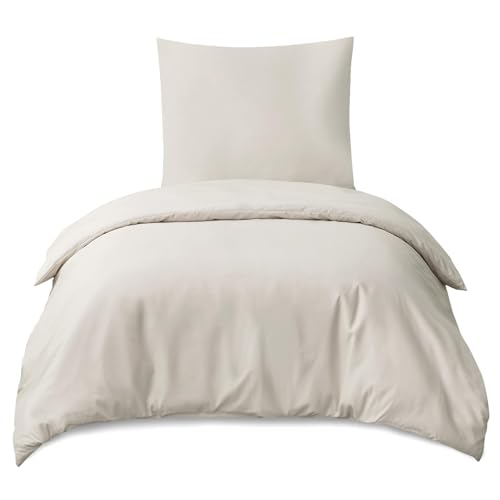 RUIKASI Bettwäsche 140x200 2teilig Beige - Polyester Mikrofaser Bettwäsche-Sets Oeko-TEX, Bettbezüge 140 x 200cm + Kissenbezüge 80x80cm mit Reißverschluss, Weich und Bügelfrei RUIKASI Bettwäsche 140x200 2teilig Beige - Polyester Mikrofaser Bettwäsche-Sets Oeko-TEX, Bettbezüge 140 x 200cm + Kissenbezüge 80x80cm mit Reißverschluss, Weich und Bügelfrei von RUIKASI