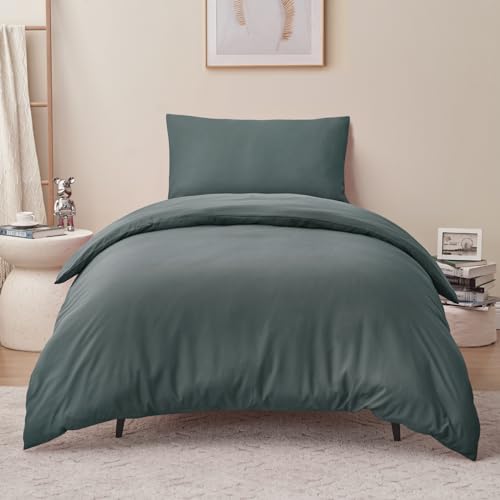 RUIKASI Bettwäsche 150x220 2er Set - Bettbezug 150 x 220 cm mit Kissenbezug 50x75 Anthrazit Weich und Bügelfrei RUIKASI Bettwäsche 150x220 2er Set - Bettbezug 150 x 220 cm mit Kissenbezug 50x75 Anthrazit Weich und Bügelfrei von RUIKASI