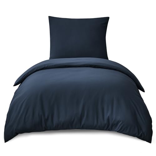 RUIKASI Bettwäsche 155x220 2teilig Blau - Marine Mikrofaser Bettwäsche-Sets Oeko-TEX, Bettbezüge 155 x 220cm + Kissenbezüge 80x80cm mit Reißverschluss, Weich und Bügelfrei RUIKASI Bettwäsche 155x220 2teilig Blau - Marine Mikrofaser Bettwäsche-Sets Oeko-TEX, Bettbezüge 155 x 220cm + Kissenbezüge 80x80cm mit Reißverschluss, Weich und Bügelfrei von RUIKASI