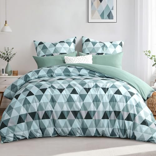 RUIKASI Bettwäsche 200x200 3 teilig Grün - Bettbezug 200 x 200 Set mit Dreieck, Bettwäsche-Sets 200x200cm aus Mikrofaser mit Reißverschluss Weich und Bügelfrei RUIKASI Bettwäsche 200x200 3 teilig Grün - Bettbezug 200 x 200 Set mit Dreieck, Bettwäsche-Sets 200x200cm aus Mikrofaser mit Reißverschluss Weich und Bügelfrei von RUIKASI