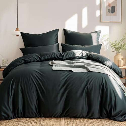 RUIKASI Bettwäsche 200x200 Baumwolle Grau - Baumwolle Bettwäsche-Sets 200x200cm 3teilig mit Reißverschluss, Baumwollbettwäsche Set Anthrazit Cotton, weich und atmungsaktiv RUIKASI Bettwäsche 200x200 Baumwolle Grau - Baumwolle Bettwäsche-Sets 200x200cm 3teilig mit Reißverschluss, Baumwollbettwäsche Set Anthrazit Cotton, weich und atmungsaktiv von RUIKASI