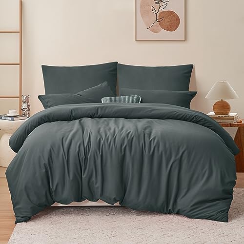 RUIKASI Bettwäsche 220x240 3teilig Grau - Anthrazit Mikrofaser Bettwäsche-Sets Oeko-TEX, Bettbezüge 220 x 240cm + 2 Kissenbezüge 80x80cm mit Reißverschluss, Weich und Bügelfrei RUIKASI Bettwäsche 220x240 3teilig Grau - Anthrazit Mikrofaser Bettwäsche-Sets Oeko-TEX, Bettbezüge 220 x 240cm + 2 Kissenbezüge 80x80cm mit Reißverschluss, Weich und Bügelfrei von RUIKASI