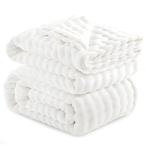 RUIKASI Bubble Decke Kuscheldecke Flauschig Weiß - Weiche Sofadecke & Couchdecke 230x270 cm aus Plüsch, Warme Fleece für Wohnzimmer Deko Blanket, Dicke Große Wohndecke RUIKASI Bubble Decke Kuscheldecke Flauschig Weiß - Weiche Sofadecke & Couchdecke 230x270 cm aus Plüsch, Warme Fleece für Wohnzimmer Deko Blanket, Dicke Große Wohndecke von RUIKASI