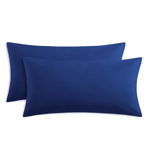 RUIKASI Kissenbezug 40 x 80 Blau 2er Set - Oeko Tex Kopfkissenbezug 40x80 Königsblau Kissen Bezug 40x80cm mit Reißverschluss aus Mikrofaser, Polsterbezug Doppelpack Set Pillow Case Pillow Cover von RUIKASI