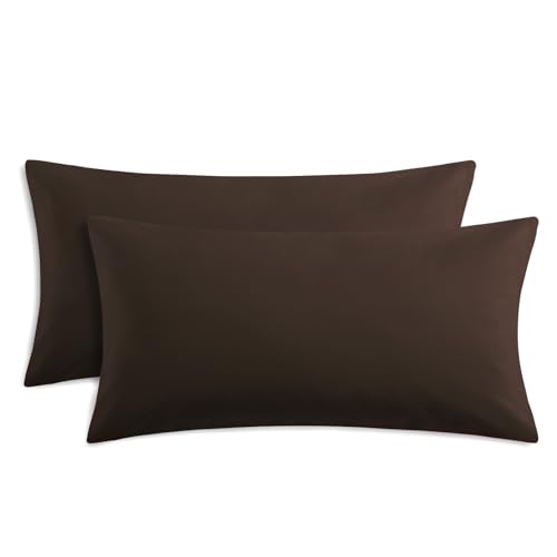 RUIKASI Kissenbezug 40 x 80 Braun 2er Set - Oeko Tex Kopfkissenbezug 40x80 Kissen Bezug 40x80cm mit Reißverschluss aus Mikrofaser, Polsterbezug Doppelpack Set Pillow Case Pillow Cover RUIKASI Kissenbezug 40 x 80 Braun 2er Set - Oeko Tex Kopfkissenbezug 40x80 Kissen Bezug 40x80cm mit Reißverschluss aus Mikrofaser, Polsterbezug Doppelpack Set Pillow Case Pillow Cover von RUIKASI