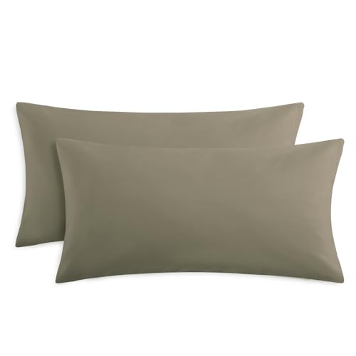 RUIKASI Kissenbezug 40 x 80 Taupe 2er Set - Oeko Tex Kopfkissenbezug 40x80 Kissen Bezug 40x80cm mit Reißverschluss aus Mikrofaser, Polsterbezug Doppelpack Set Pillow Case Pillow Cover RUIKASI Kissenbezug 40 x 80 Taupe 2er Set - Oeko Tex Kopfkissenbezug 40x80 Kissen Bezug 40x80cm mit Reißverschluss aus Mikrofaser, Polsterbezug Doppelpack Set Pillow Case Pillow Cover von RUIKASI