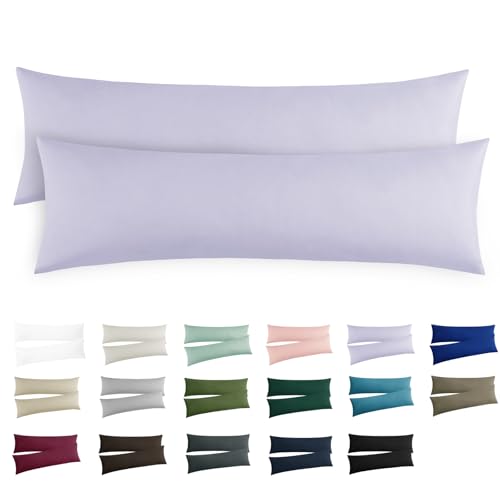 RUIKASI Kissenbezug 40x145 Lavendel 2er Set - Oeko Tex Seitenschläferkissen Bezug 40 x 145 cm mit Reißverschluss aus Mikrofaser, Seitenschläferkissenbezug 145x40 Pillow Case Pillow Cover RUIKASI Kissenbezug 40x145 Lavendel 2er Set - Oeko Tex Seitenschläferkissen Bezug 40 x 145 cm mit Reißverschluss aus Mikrofaser, Seitenschläferkissenbezug 145x40 Pillow Case Pillow Cover von RUIKASI