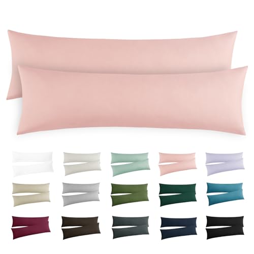 RUIKASI Kissenbezug 40x145 Rosa 2er Set - Oeko Tex Seitenschläferkissen Bezug 40 x 145 cm Pfirsch Rosa mit Reißverschluss aus Mikrofaser, Seitenschläferkissenbezug 145x40 Pillow Case Pillow Cover RUIKASI Kissenbezug 40x145 Rosa 2er Set - Oeko Tex Seitenschläferkissen Bezug 40 x 145 cm Pfirsch Rosa mit Reißverschluss aus Mikrofaser, Seitenschläferkissenbezug 145x40 Pillow Case Pillow Cover von RUIKASI