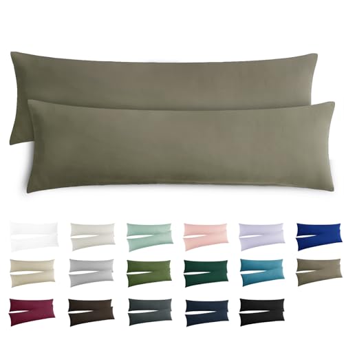 RUIKASI Kissenbezug 40x145 Taupe 2er Set - Oeko Tex Seitenschläferkissen Bezug 40 x 145 cm mit Reißverschluss aus Mikrofaser, Seitenschläferkissenbezug 145x40 Pillow Case Pillow Cover RUIKASI Kissenbezug 40x145 Taupe 2er Set - Oeko Tex Seitenschläferkissen Bezug 40 x 145 cm mit Reißverschluss aus Mikrofaser, Seitenschläferkissenbezug 145x40 Pillow Case Pillow Cover von RUIKASI