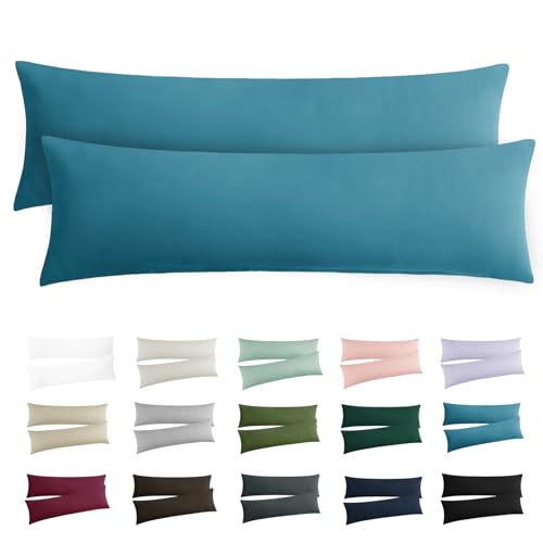 RUIKASI Kissenbezug 40x145 Türkis 2er Set - Oeko Tex Seitenschläferkissen Bezug 40 x 145 cm mit Reißverschluss aus Mikrofaser, Seitenschläferkissenbezug 145x40 Pillow Case Pillow Cover RUIKASI Kissenbezug 40x145 Türkis 2er Set - Oeko Tex Seitenschläferkissen Bezug 40 x 145 cm mit Reißverschluss aus Mikrofaser, Seitenschläferkissenbezug 145x40 Pillow Case Pillow Cover von RUIKASI