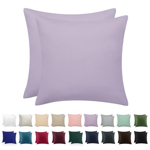 RUIKASI Kissenbezug 80 x 80 Lavendel 2er Set - Oeko Tex Kopfkissenbezug 80x80 Kissen Bezug 80x80cm mit Reißverschluss aus Mikrofaser, Polsterbezug Doppelpack Set Pillow Case Pillow Cover RUIKASI Kissenbezug 80 x 80 Lavendel 2er Set - Oeko Tex Kopfkissenbezug 80x80 Kissen Bezug 80x80cm mit Reißverschluss aus Mikrofaser, Polsterbezug Doppelpack Set Pillow Case Pillow Cover von RUIKASI