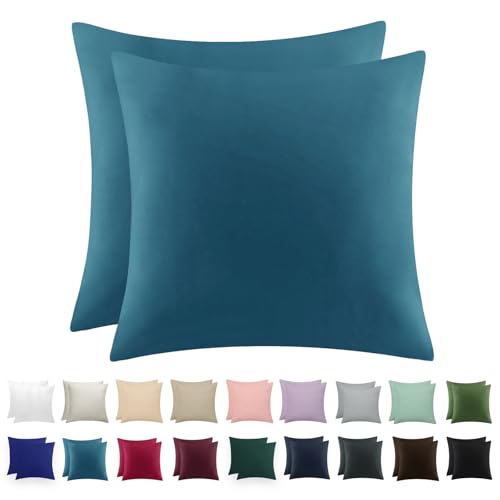 RUIKASI Kissenbezug 80 x 80 Türkis 2er Set - Oeko Tex Kopfkissenbezug 80x80 Kissen Bezug 80x80cm mit Reißverschluss aus Mikrofaser, Polsterbezug Doppelpack Set Pillow Case Pillow Cover RUIKASI Kissenbezug 80 x 80 Türkis 2er Set - Oeko Tex Kopfkissenbezug 80x80 Kissen Bezug 80x80cm mit Reißverschluss aus Mikrofaser, Polsterbezug Doppelpack Set Pillow Case Pillow Cover von RUIKASI