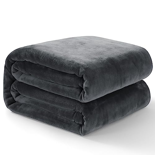 RUIKASI Kuscheldecke Flauschig Decke Sofa - Decke Fleece Anthrazit für Couch, XXL Wohndecke 220x240 cm Weich als Sofaüberwurf Decke Couchdecke von RUIKASI