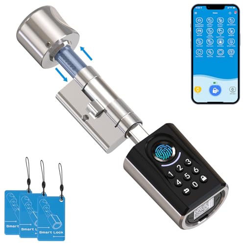 WELOCK TOUCA51 Smart Türschloss Fingerabdruck,Türschloss Code mit RFID-Karten,APP und WiFi,Fingerabdruck Schloss für Türen von 30-70mm, Einfache Installation Smart Lock WELOCK TOUCA51 Smart Türschloss Fingerabdruck,Türschloss Code mit RFID-Karten,APP und WiFi,Fingerabdruck Schloss für Türen von 30-70mm, Einfache Installation Smart Lock von RUILON