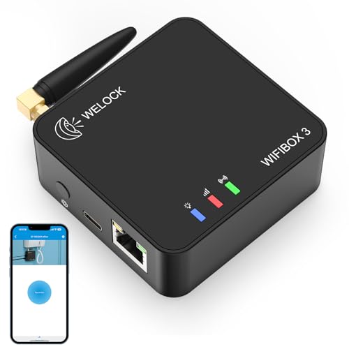 WELOCK WIFIBOX 3 Smart Bluetooth Gateway WiFi für welock Elektronisches Türschloss,für Fernentriegelung und Alexa-Verbindung von RUILON