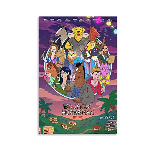 RUIQIU Bojack Horseman Poster Funko Pop Poster Dekorative Malerei Leinwand Wandkunst Wohnzimmer Poster Schlafzimmer Drucke 40 x 60 cm von RUIQIU