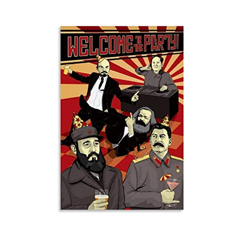 RUIQIU Lustiges Poster auf Leinwand, Motiv: Welcome to The Party Communist Leaders, 40 x 60 cm von RUIQIU