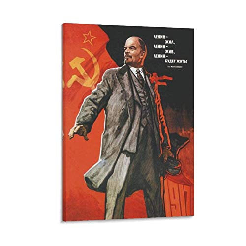 RUIQIU Poster, Motiv: Sowjetische Propaganda, Amerika, Lenin Forever, Druck, Wandkunst, Leinwandbild, Geschenk, Schlafzimmer, Wohnzimmer, Dekoration, modernes Zuhause, 30 x 45 cm von RUIQIU