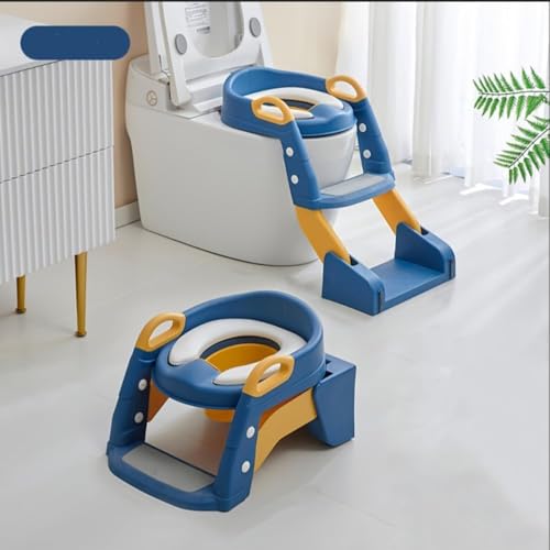 RUIRUIMING Verstellbarer Töpfchentrainingssitz, Töpfchentraining-Toilettensitz für Jungen und Mädchen, mit stabiler, rutschfester Trittleiter, Spritzschutz und bequemen Griffen von RUIRUIMING