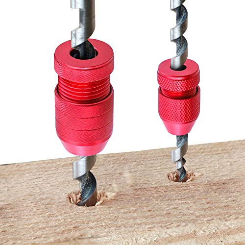 RUITOOL Bohrtiefenanschlag für Bohrer, verstellbarer Bohranschlag, anwendbare Bohrergrößenbereich 5/64-3/16 Zoll, 15/64-7/16 Zoll, Aluminium-Bohreranschlagmanschetten-Set für Holzbearbeitungswerkzeuge RUITOOL Bohrtiefenanschlag für Bohrer, verstellbarer Bohranschlag, anwendbare Bohrergrößenbereich 5/64-3/16 Zoll, 15/64-7/16 Zoll, Aluminium-Bohreranschlagmanschetten-Set für Holzbearbeitungswerkzeuge von RUITOOL