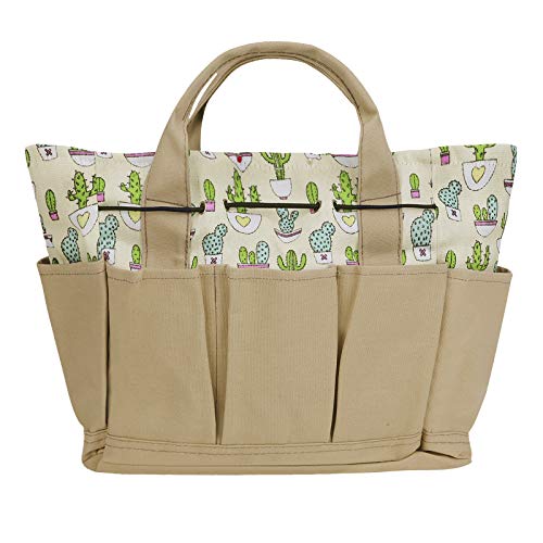 Garten-Werkzeugtasche mit 9 Taschen, kompakte Gartengerätetasche Gartentasche Tragetasche Segeltuch Organizer Garten & Pflanzset Werkzeug Aufbewahrungstasche für den Innen-und Außenbereich von RUIXIA