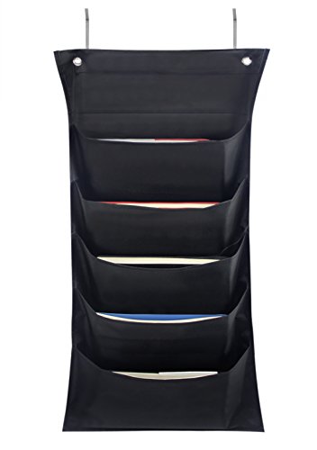 RUIXIB Premium Wandbehang Datei Ordner Büro Hängende Tasche Aktenhalter Organizer mit 5 Taschen und 2 Kleiderbügel für Schule Klassenzimmer Magazine und Zeitung RUIXIB Premium Wandbehang Datei Ordner Büro Hängende Tasche Aktenhalter Organizer mit 5 Taschen und 2 Kleiderbügel für Schule Klassenzimmer Magazine und Zeitung von RUIXIB