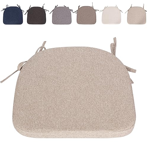 RUIXUAN Stuhlkissen mit Bändern (43 * 41cm) Sitzkissen Stuhl rutschfest Sitzauflage Sitzpolster halbrund für Stühle in Haus und Garten Büro von RUIXUAN