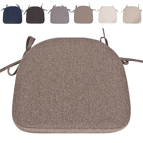 RUIXUAN Stuhlkissen mit Bändern (43 * 41cm) Sitzkissen Stuhl rutschfest Sitzauflage Sitzpolster halbrund für Stühle in Haus und Garten Büro von RUIXUAN