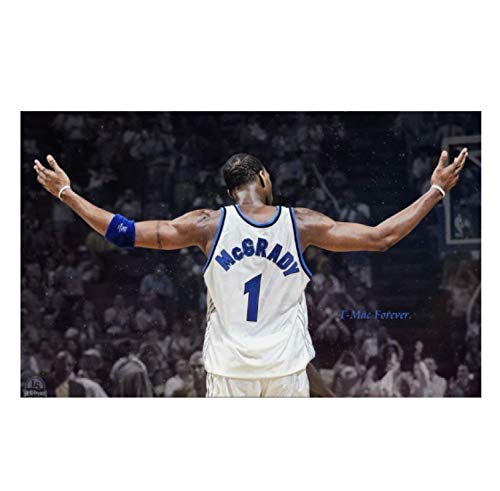 RUIYANMQ Leinwand Drucken Bild Tracy McGrady Basketball Star Wandkunst Poster Schlafzimmer Wohnzimmer Home Decor Geschenk Lq106Tx 40X60Cm Rahmenlos von RUIYANMQ