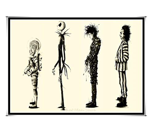 RUIYANMQ Leinwandbild Tim Burton Filmplakat Wand Wohnkultur Hc83Az 40X60Cm Rahmenlos von RUIYANMQ