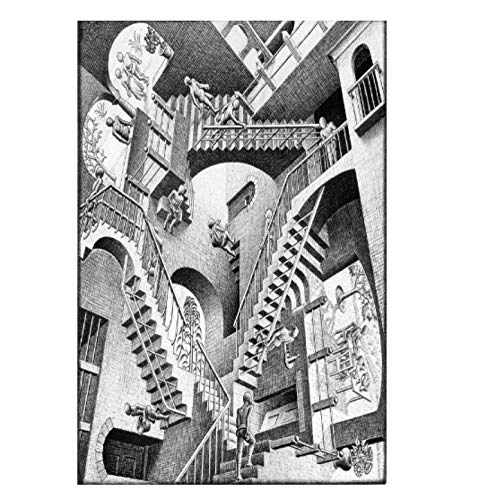 RUIYANMQ Leinwanddruck Bild Mc Escher Optische Täuschung Zeichnung Wandkunst Poster Schlafzimmer Wohnzimmer Wohnkultur Geschenk Lq58Tx 40X60Cm Rahmenlos RUIYANMQ Leinwanddruck Bild Mc Escher Optische Täuschung Zeichnung Wandkunst Poster Schlafzimmer Wohnzimmer Wohnkultur Geschenk Lq58Tx 40X60Cm Rahmenlos von RUIYANMQ
