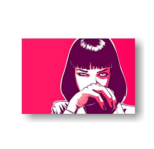 RUIYANMQ Pulp Fiction Uma Thurman Rauchen Film Coole Wandkunst Leinwand Druck Bild Für Wohnzimmer Dekor Tr106Wz 40X60Cm Rahmenlos von RUIYANMQ