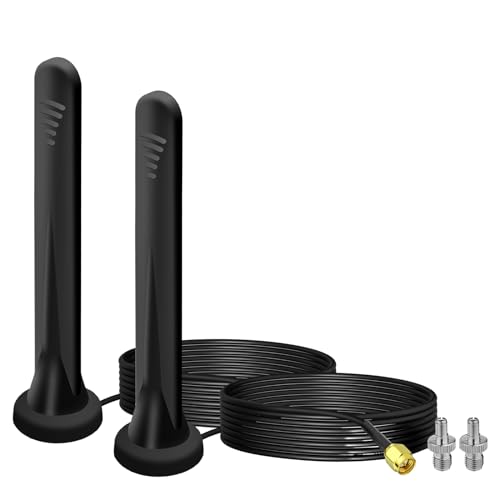 2PCS 5G LTE Antenne Signalverstärker Omnidirektionale Netzwerkantenne SMA TS9 Stecker 5dbi Magnetfuß Antenne mit 3M Kabel,für 3G/4G/5G/GSM/GPRS Router IoT-Gateway Smart Home von RUIZHI