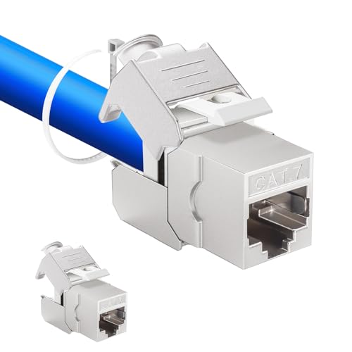 2PCS CAT 7 Keystone Jack Modul Optimal für CAT7 CAT6 CAT6a Verlegekabel Verbinder Patchkabel Netzwerkkabel STP Schirmung RJ45 Buchse 1000 MHz 10 Gbit/s für Netzwerkkabel Patchpanel Datendose Ethernet 2PCS CAT 7 Keystone Jack Modul Optimal für CAT7 CAT6 CAT6a Verlegekabel Verbinder Patchkabel Netzwerkkabel STP Schirmung RJ45 Buchse 1000 MHz 10 Gbit/s für Netzwerkkabel Patchpanel Datendose Ethernet von RUIZHI